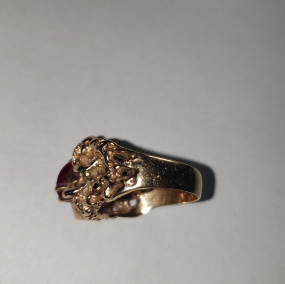 10k ruby nugget ring - Picture 2 of 7